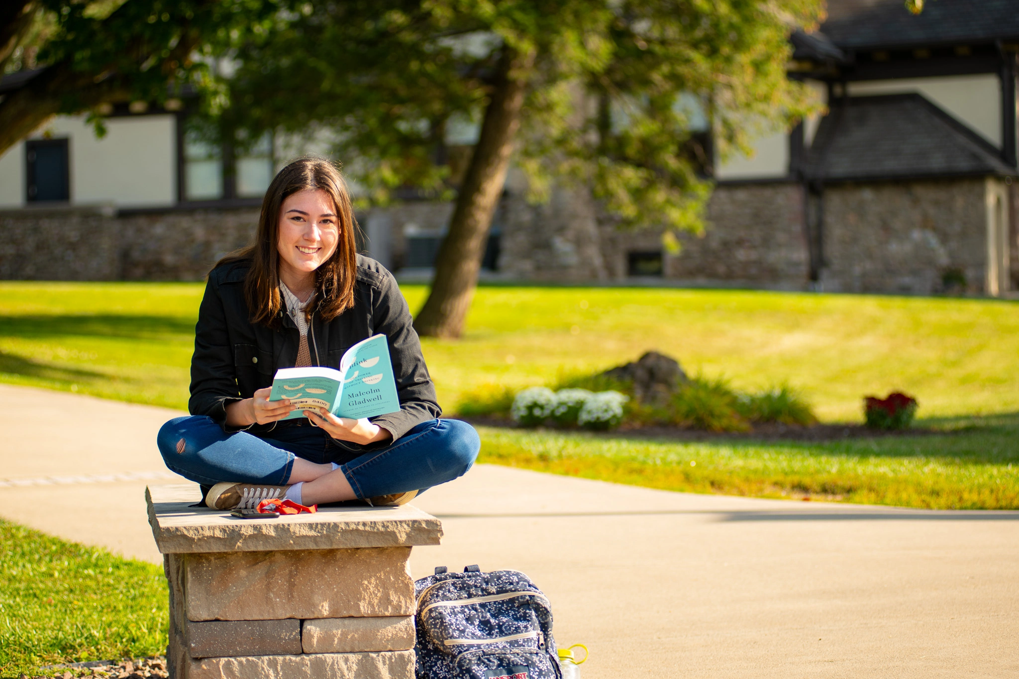 A student reading