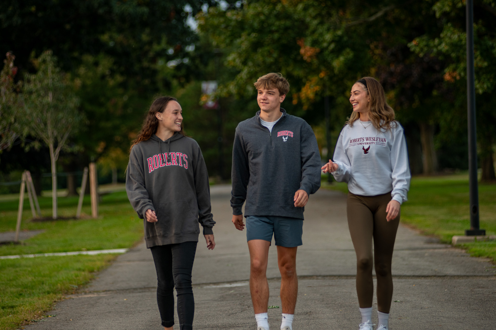 Students walk on campus