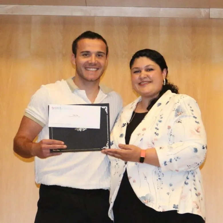 Personal Excellence Tomas Nagy (With Professor Lindsey Mwene)